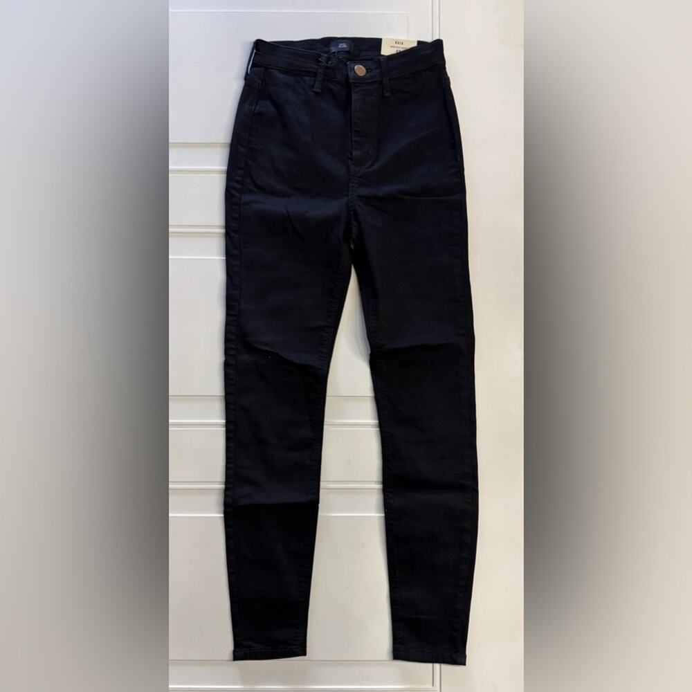 Kaia River Island NWT Womens Sz 8R High Rise Disco Black Skinny Jeans